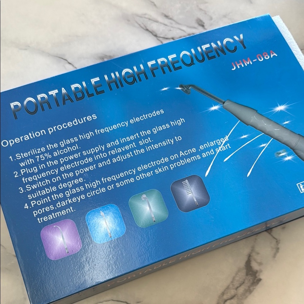 Portable High Frequency Skincare Tool - Blue